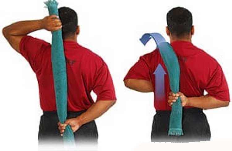 بهترین ورزش چرخش داخلی با حوله